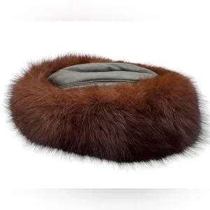 Accessories | Papakha Kubanka Brown Leather And Fur Winter  display picture 1
